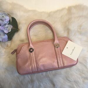 NWT Cole Haan Blush Pink Mini Bag $125 New Lizard Stamped